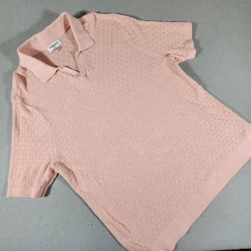 Goodfellow & Co Peach Collar Knit Sweater Polo XL